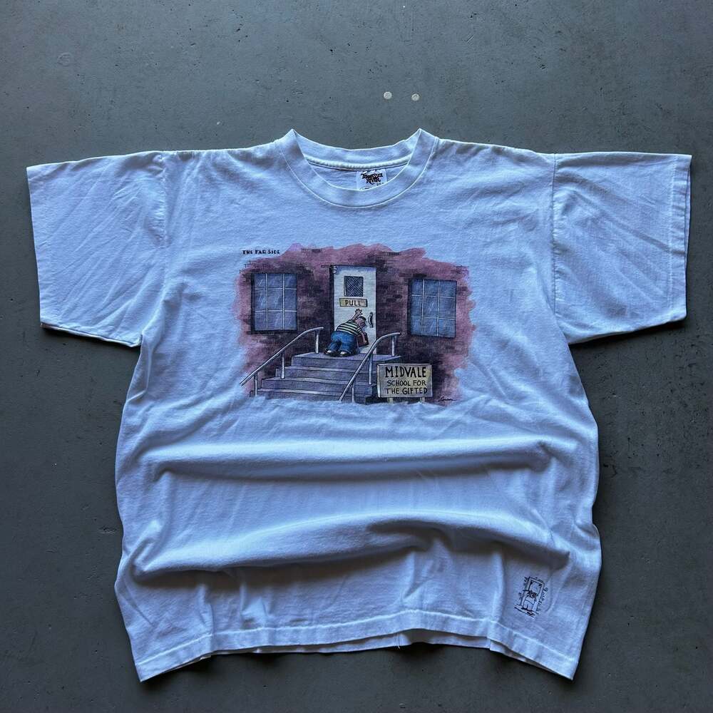 Vintage 1986 The Far Side Midvale School for the Gifted Graphic T-Shirt